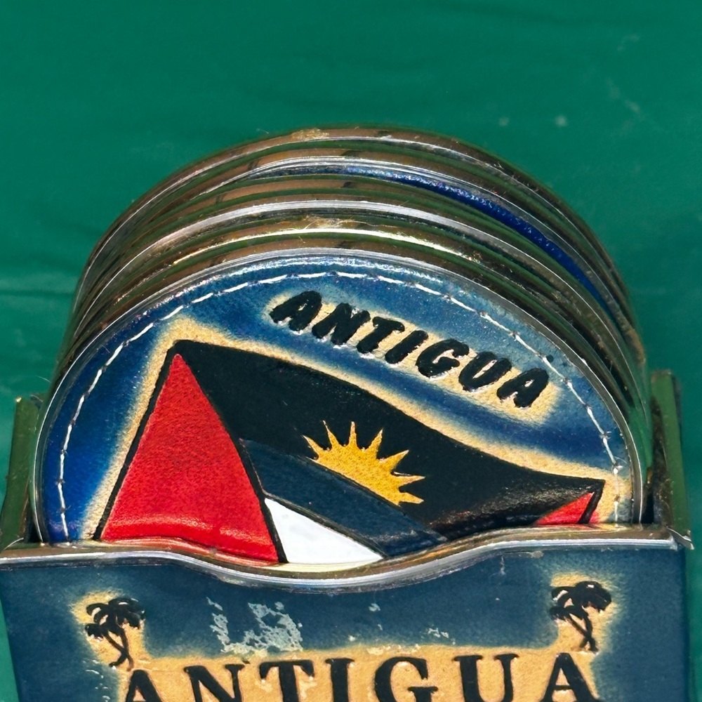 Antigua Marlin Coaster Set - Blue and Gold